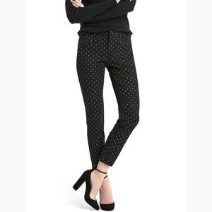 Gap Skinny Ankle Polka Dot Black Pants - Size 12